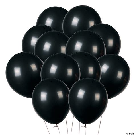 Onyx Black 11 Latex Balloons Oriental Trading