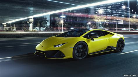 Lamborghini Huracán Evo Fluo Capsule 2021my Yellow Front Three Quarter