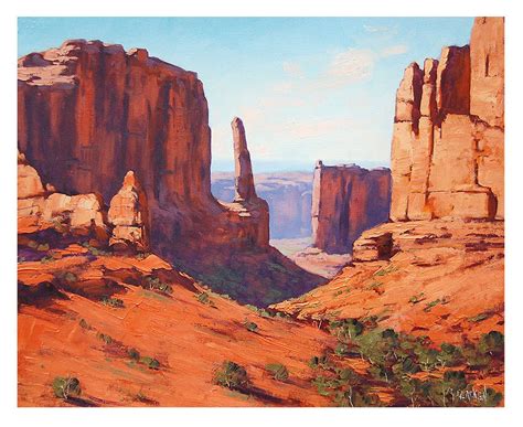 Canyon Painting Desert Landscape Painting Traditional Art By Etsy