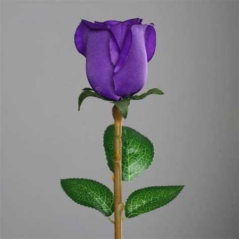 24 Artificial Long Stem Roses Purple Efavormart