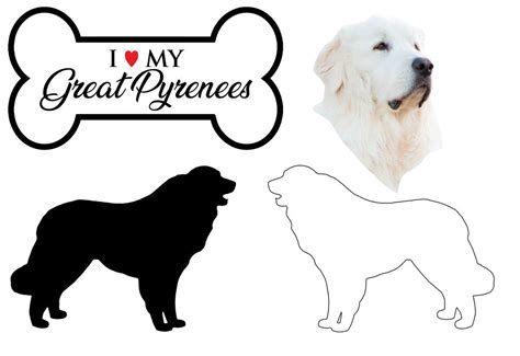 Great pyrenees transparent images (149). Great Pyrenees - Dog Breed Decals (Set of 16) - Sizes in ...