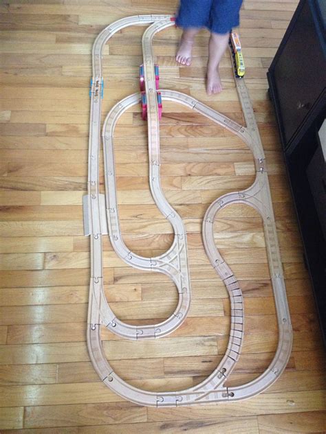 Wooden Train Track Set Up Wooden Train Track Wood Train Thomas The