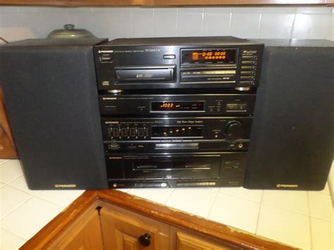 Vintage 1992 Pioneer Rxz15 Home Stereo System With Speakers
