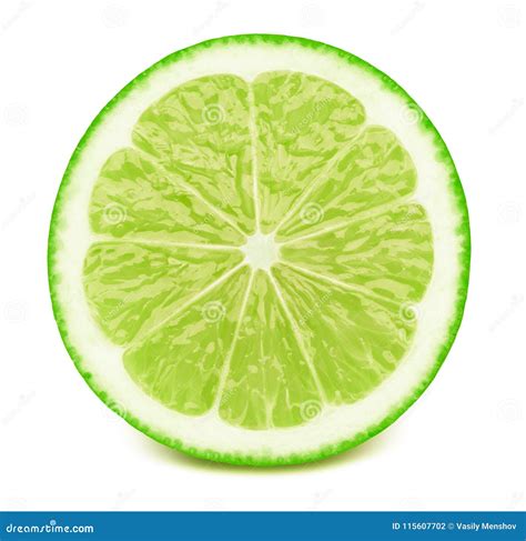 Half Of Lime Fruit Slice Isolated On White Stock Photo Image Of Fruit