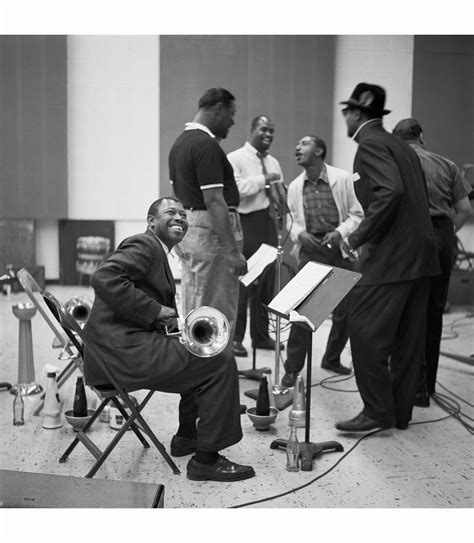 Members Of The Count Basie Orchestraduring A Recording Session At