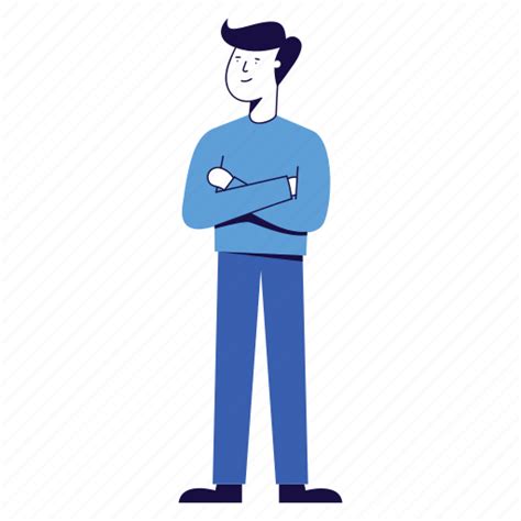 Arm Fold Human Man Person Stand Icon