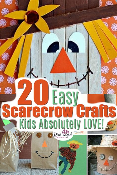 Scarecrow Crafts For Kids That Are Easy 30 Ideas · Pint Sized Treasures