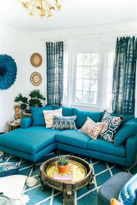 601250554f71134bd0e4e4fb35b9d82c Living Room Blue Teal Couch Living