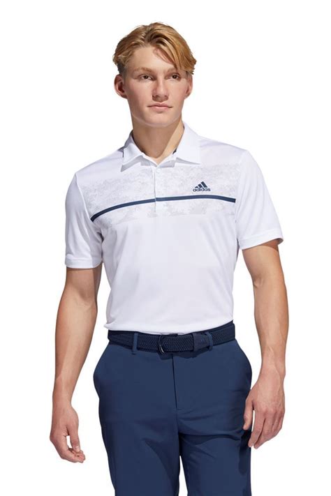 Adidas Zns Mens Primegreen Chest Print Polo Shirt White H36255