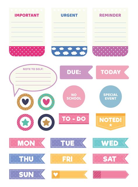 Free Printable Stickers For Planners With Intuitive Features Like These
