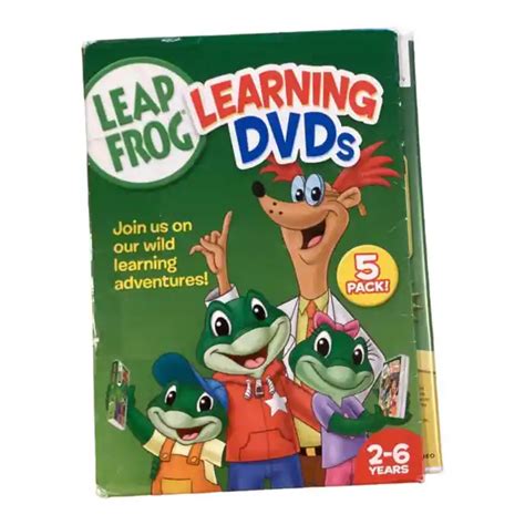 Leap Frog Learning Dvd 5 Pack Set 2 6 Years Reading Math 1200 Picclick