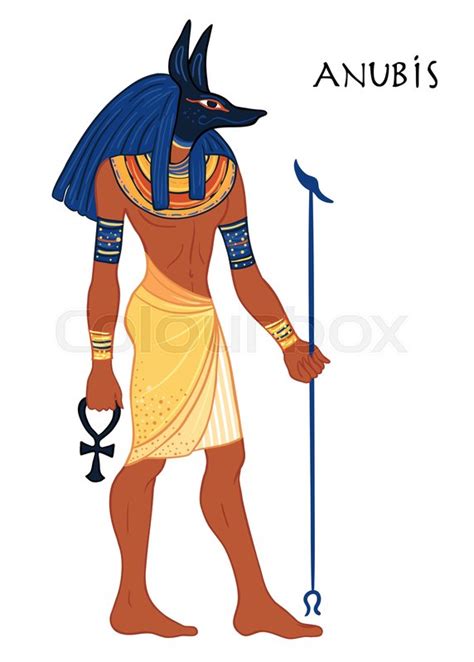 Portrait Of Anubis In Ancient Stock Vector Colourbox