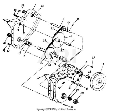 Mtd 213 030 190 Roto Boss 1993 Parts Diagram For Chain Case Assy
