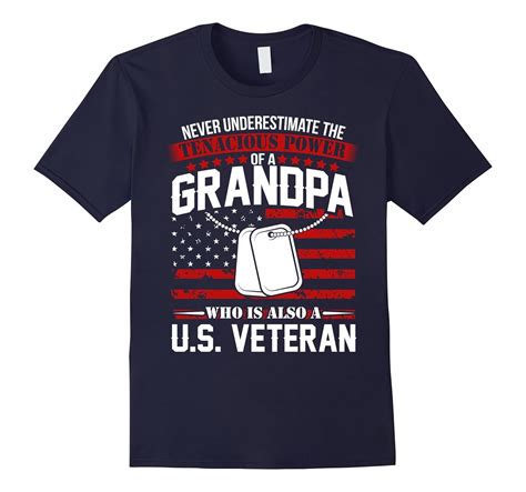 Mens Grandpa Shirt Us Proud Veteran T Shirt For Granfathers Cl
