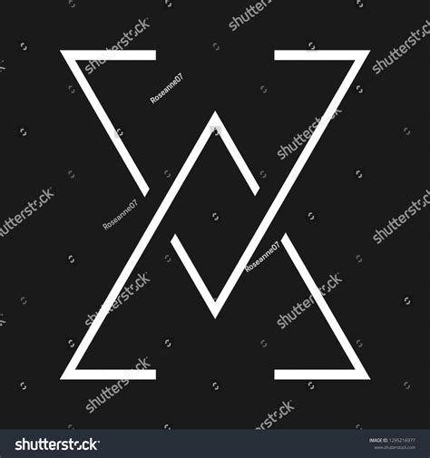 Double Triangle Logo Upside Down Icon Stock Vector Royalty Free