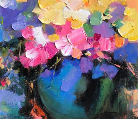 Abstract Art Painting Flower Still Life Painting Original Flower Pai