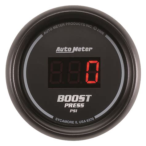 Autometer Boost Gauge 2 116 60psi Digital Black Dial W Red Led