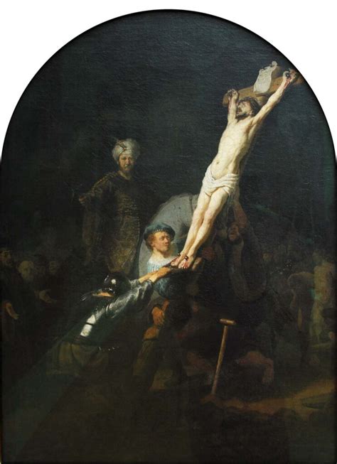 The Raising Of The Cross By Rembrandt Van Rijn Kalligone
