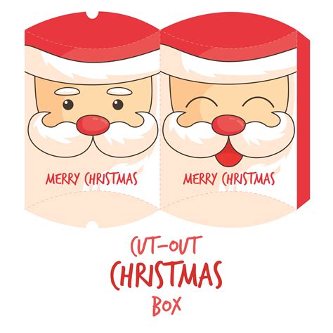 Printable Christmas Gift Boxes Template Christmas Gift Box Template