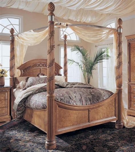 Bed canopy ideas using curtains. Cherry Wood Headboard: Best Furniture for Vintage Lover ...