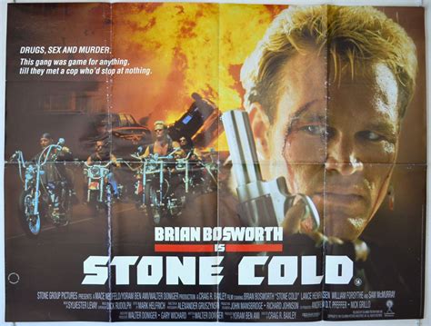 Stone Cold 1991 Original Quad Movie Poster Brian Bosworth Lance