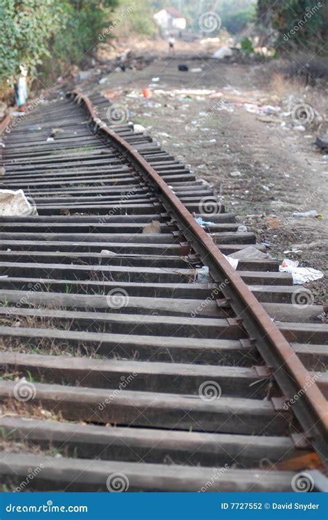 Broken Train Tracks Editorial Photography Image Of Asia 7727552