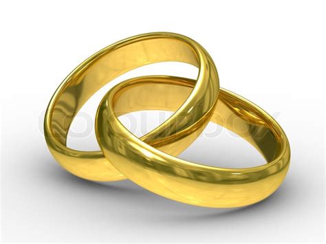 Two Gold Wedding Rings Isolated 3d Image Stock Photo Colourbox