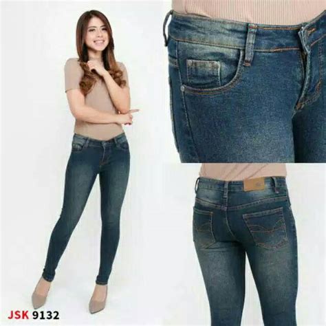 Celana Panjang Skinny Jeans Wanita Denim Trendy Pensil Jumbo Cewek Jsk Jeans Shopee Indonesia