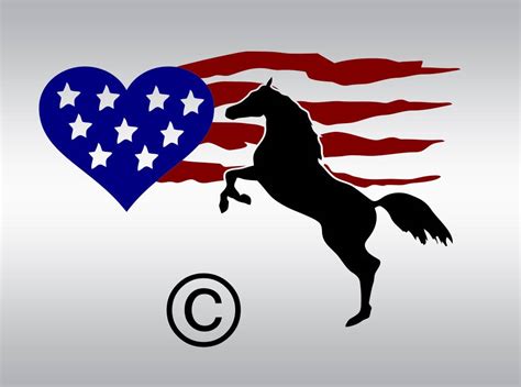 Download American flag Horse SVG Clipart Cut Files Silhouette Cameo , Svg for Cricut and Vinyl File ...