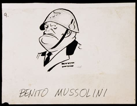Caricature Of Benito Mussolini As Part Of World War Ii Personalities