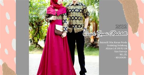 Warna ini karena banyak ditemui di alam. Model Baju Gamis Batik Couple Sarimbit Kombinasi Kemeja ...