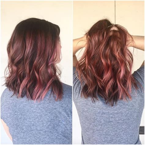 Bronde hair with pink highlights. Dusty Rose with Pink Streaks | Hair styles | Pinterest ...