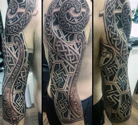 Celtic Armor Sleeve Tattoo
