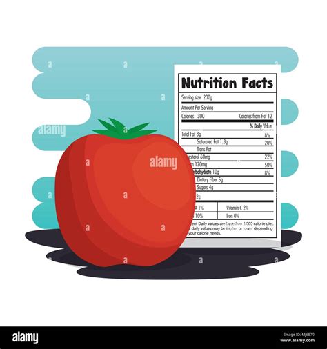 Tomato With Nutrition Facts Stock Vector Image And Art Alamy