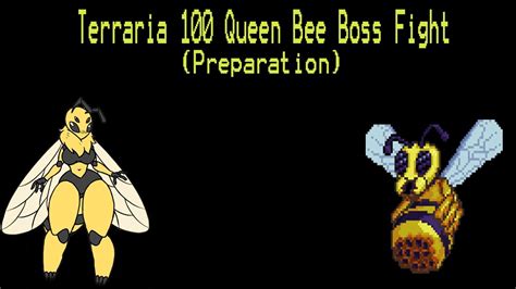 Terraria 100 Queen Bee Boss Fight Preparation Youtube