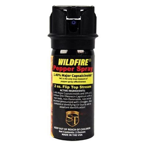 Wildfire 14 Mc Pepper Spray Flip Top Actuator 2 Oz Stream Fingereze