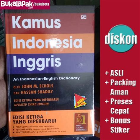 Jual Kamus Indonesia Inggris Hard Cover Ed3 Hassan Shadily Dan John