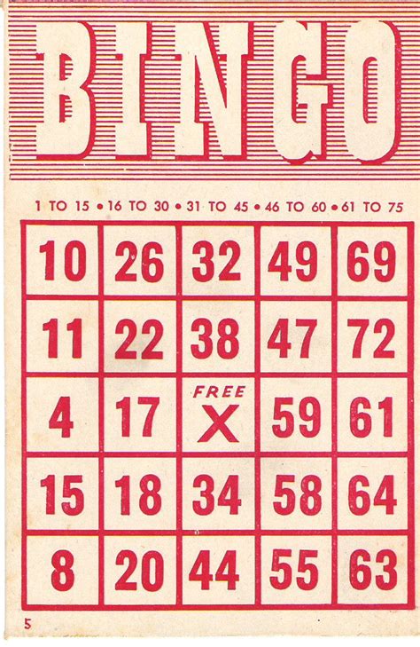 Printable Vintage Bingo Cards Free Printable Templates