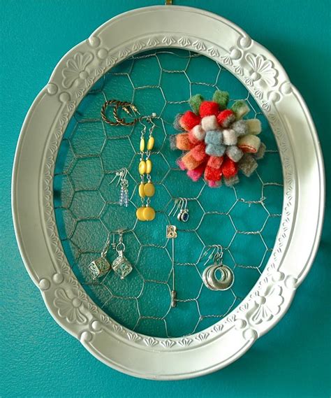How To Organize Jewelry Make A Chicken Wire Frame With Images