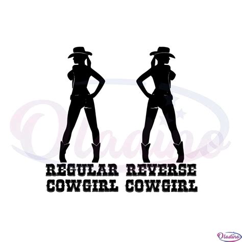 reverse cowgirl regular cowgirl svg graphic designs files
