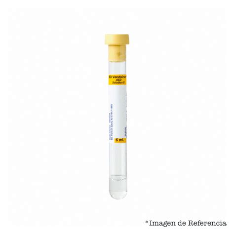 Tubo De Extracción Tapa Amarilla Convencional Con Acd 6ml • Becton