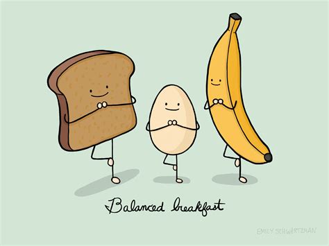 two slices of bread and an egg are standing next to each other in front of a banana
