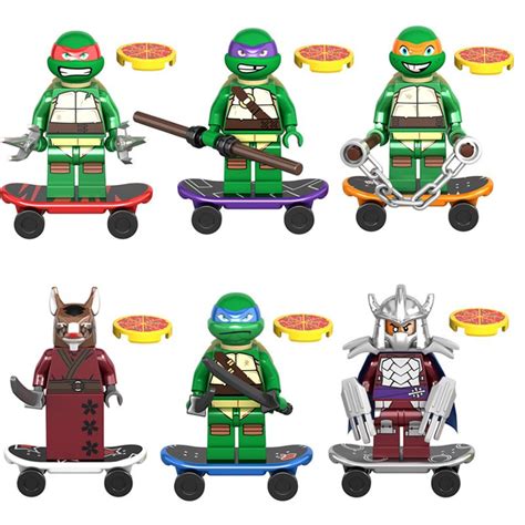 Teenage Mutant Ninja Turtles 2 Character Minifigures Lego Compatible
