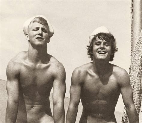 Two Nude Sailors Aboard Vintage Photo 1970s Print Wall Decor Etsy Uk