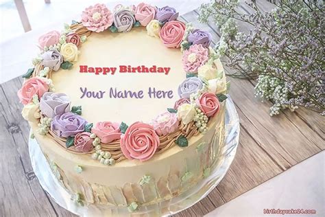 Make appealing cake on your friends and loved ones, and boom you're admired in the eyes of them. Beautiful birthday cake for friends, write your name on ...