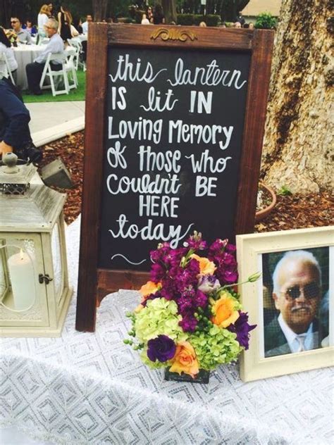 In Memory Of Sign At Wedding Lovely Way To Remember Lost Loved Ones