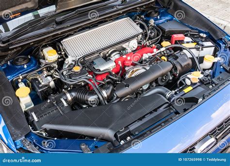 Subaru Wrx Sti 2017 Engine Editorial Stock Photo Image Of Sport