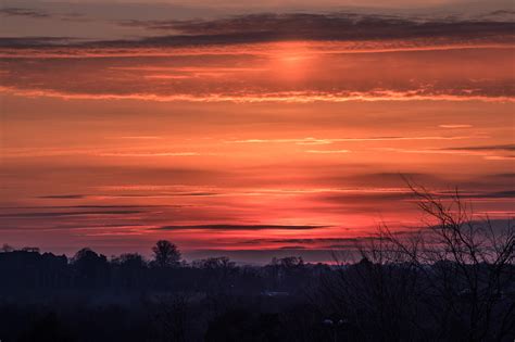 Wallpaper Sunset Sky Clouds Horizon Hd Widescreen High