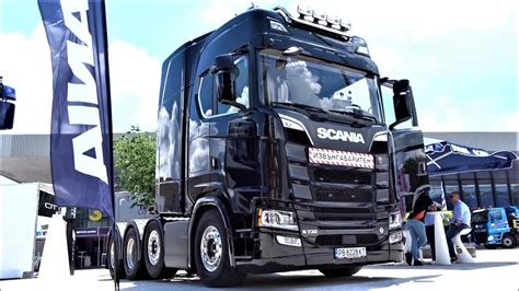 2022 scania s730 v8 tractor truck 8x4 longline interior exterior walkaround truck expo