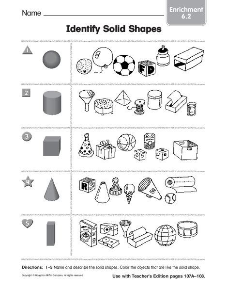 20 Solid Shapes Worksheets For Kindergarten Desalas Template